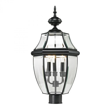Thomas Ashford 3-Light Post Mount Lantern in Black - Large 8603EP/60